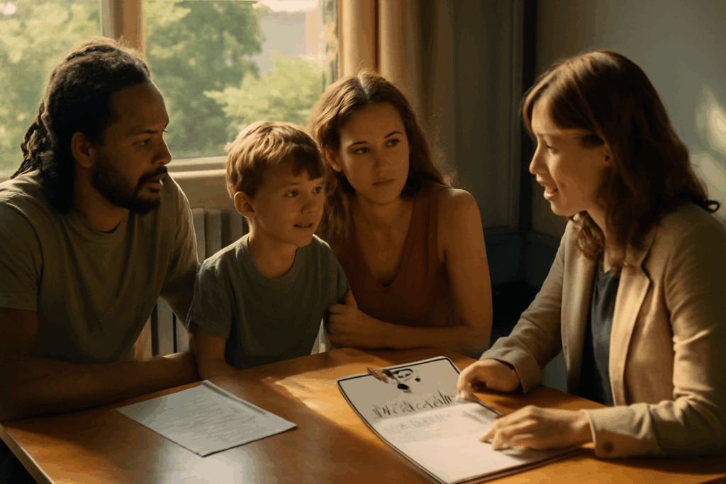A family service plan being discussed in a CPS context.
