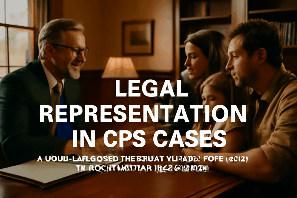 A visual representation of the role of legal representation in CPS cases, emphasizing support for families.