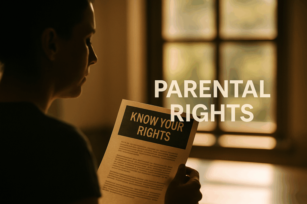 An abstract representation of parental rights during a CPS investigation, emphasizing the importance of understanding one's rights.