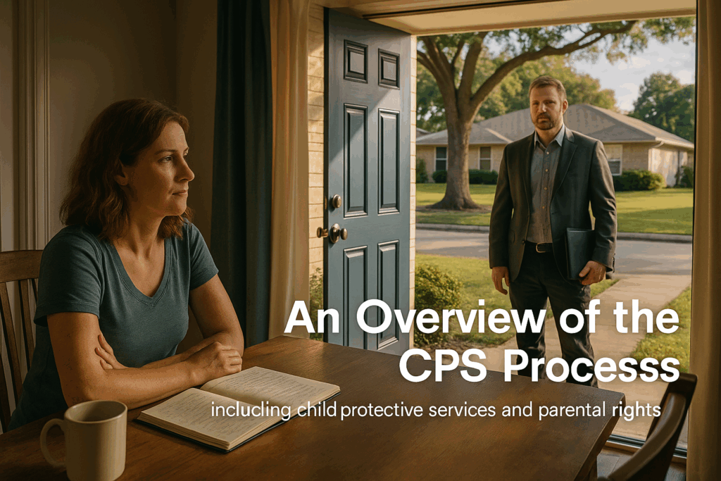 An overview of the CPS process, including child protective services and parental rights.