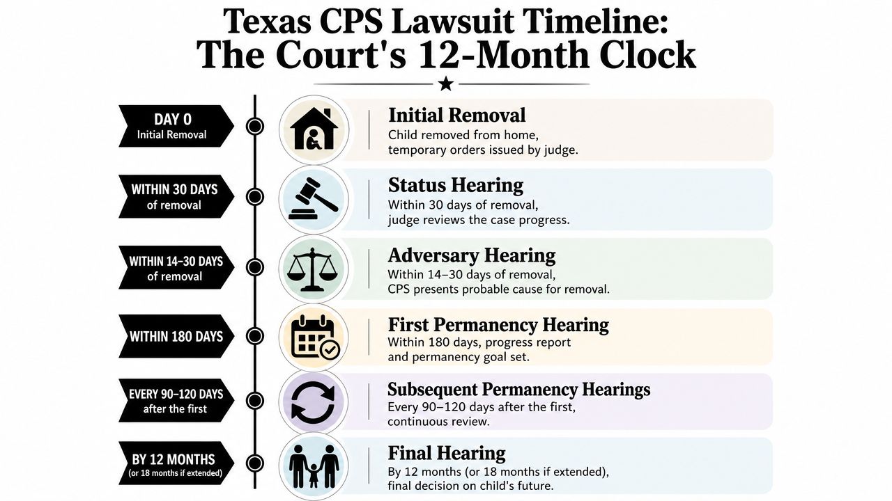 The Court's 12-Month Clock Texas's CPS Lawsuit Timeline