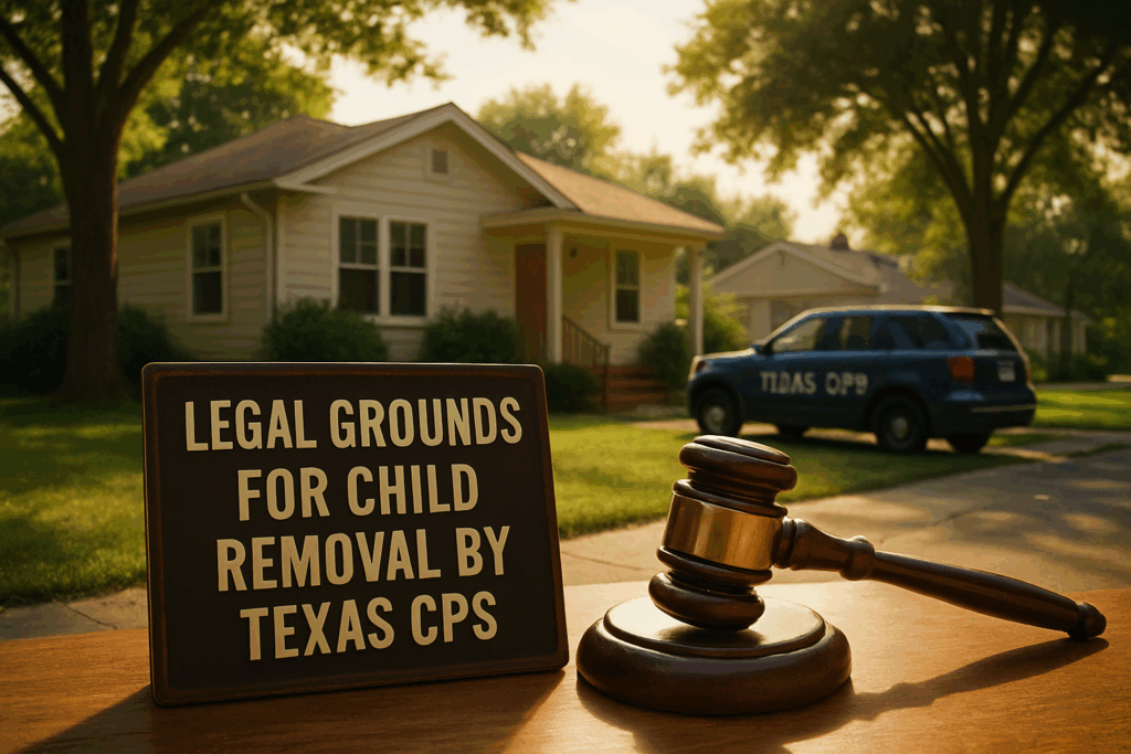 Legal grounds for child removal by Texas CPS.