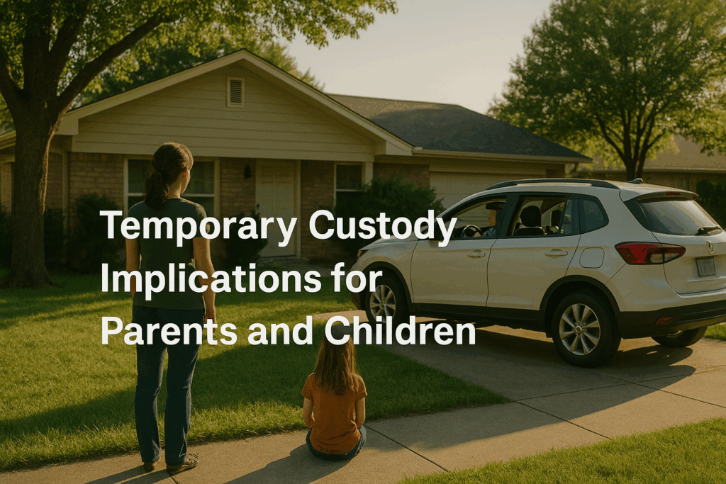 Temporary custody implications for parents and children.